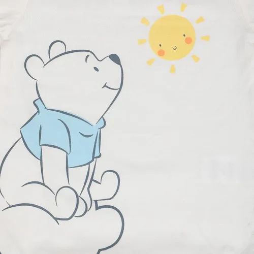 Vista 4 de Disney Winnie The Pooh - Conjunto de body para niño, pantalón deportivo y babero para recién nacidos, azulblanco