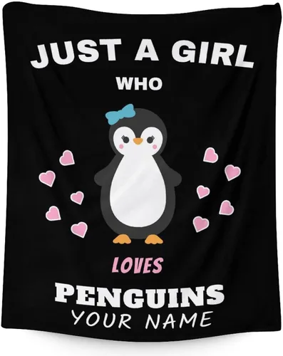 Vista 8 de Manta de pingüino para regalar – Manta de 30 x 40 pulgadas para adultos y niños, mantas negras de felpa suave para sofá, oficina