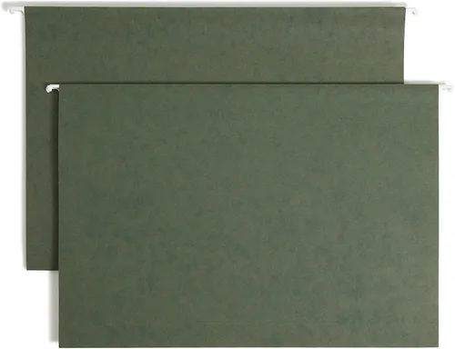 Vista 9 de Smead Carpeta colgante con pestaña, pestaña ajustable de corte 1/3, tamaño legal, verde estándar, 25 por caja (64135) (paquete de 2)