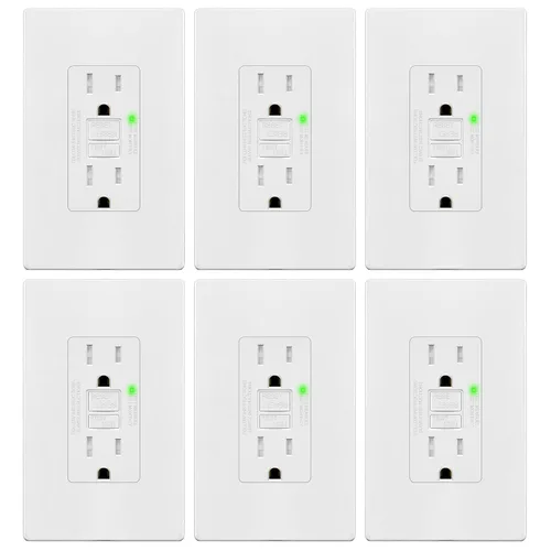 Vista 11 de TG Salida GFCI de 20 amperios, receptáculo eléctrico resistente a Negro