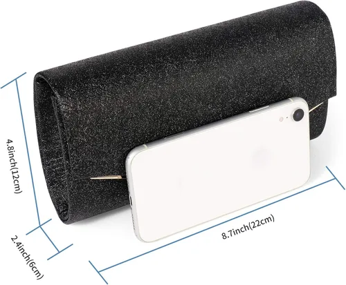 Vista 5 de ZHANNI - Bolsa de noche con textura para mujeres y señoras, bolso de fiesta, boda, fiesta de graduación