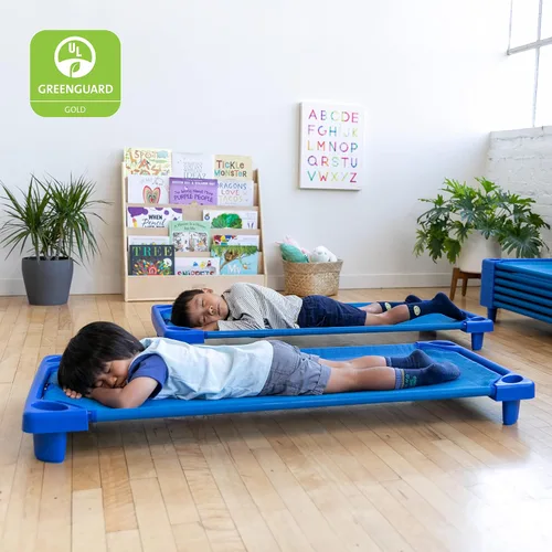 Vista 6 de ECR4Kids Cama/catre estándar para niños pequeños (Paquete de 6), Azul, 1