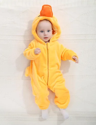 Vista 5 de COSLAND Disfraz unisex de franela para bebés y niños pequeños