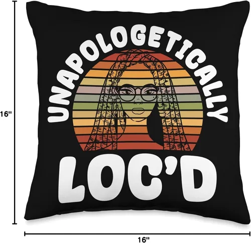 Vista 4 de Locs Afro Dreadlocks Love Beauty Hair Loc'd Up Afro Hair - Almohada negra de niña africana americana, 16 x 16 pulgadas, multicolor