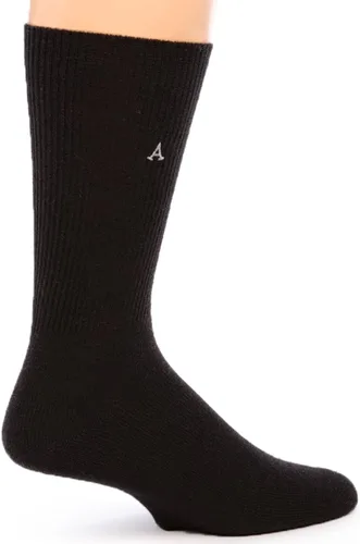 Vista 3 de WARRIOR ALPACA SOCKS - Calcetines de vestir premium de lana de alpaca bebé para hombres y mujeres Negro