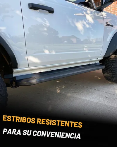 Vista 8 de Estribo apto para Bronco 2 puertas 2021-2026 Barra lateral de tubo de textura negra