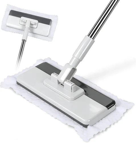 Vista 13 de Masthome Trapeador de microfibra extra grande para limpieza de pisos, trapeador plano de 16 pulgadas con 5 almohadillas para uso húmedo y seco, mopa