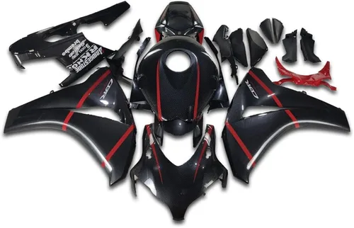 Vista 9 de Carenado negro brillante apto para Honda 2008 2009 2010 2011 CBR1000RR CBR 1000RR nueva inyección ABS plásticos carrocería kit cuerpo trabajo 08 09