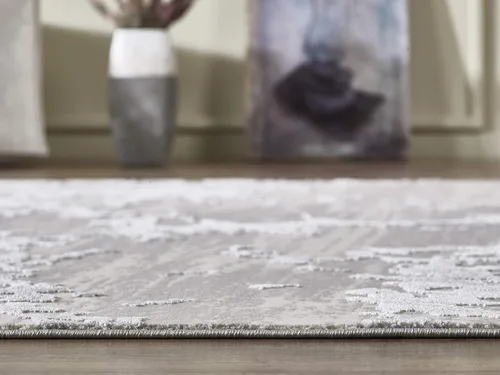 Vista 7 de Abani Nova Collection - Alfombra moderna con patrón de mármol gris de 4 x 6 pies, diseño de textura de piedra, estilo ecléctico