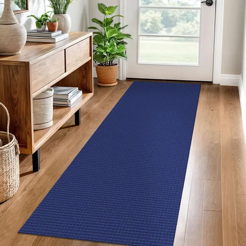 Vista 42 de EARTHALL Alfombra tejida de 2 x 3 pies, lavable para entrada, alfombra trenzada antideslizante, alfombra para puerta interior y exterior, alfombra