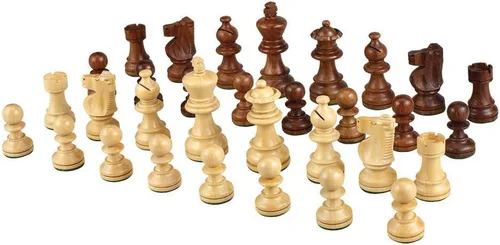 Vista 3 de Athena - Juego de mesa de ajedrez con incrustaciones de madera con piezas de madera pesadas, juego grande de 18 x 18 pulgadas