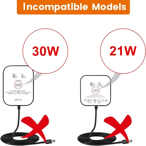 Vista 4 de Adaptador de cable de alimentación de 15 W para reloj inteligente Echo Spot y altavoz inteligente Pop - Cable largo de enchufe de pared negro, 5 pies