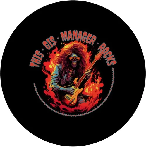 Vista 3 de This Gis Manager Rocks Funny Musician PopSockets Standard PopGrip