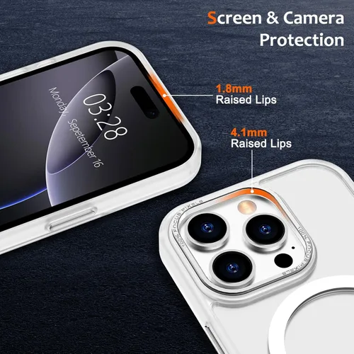 Vista 285 de Anuck - Funda magnética para iPhone 11 compatible con MagSafe, carcasa trasera mate translúcida dura, borde de TPU, delgada, resistente a impactos
