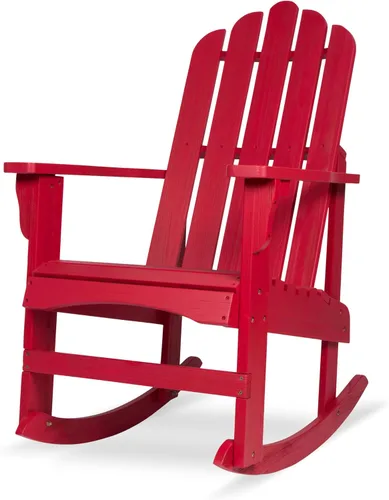Vista 8 de Shine Company Marina Adirondack - Mecedora de madera para interiores y exteriores, color negro