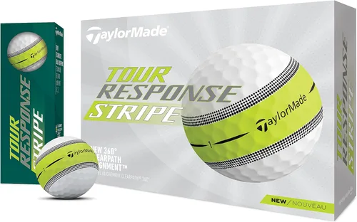 Vista 4 de TaylorMade 2022 Tour Response Stripe Docena Amarillo (yellow stripe)