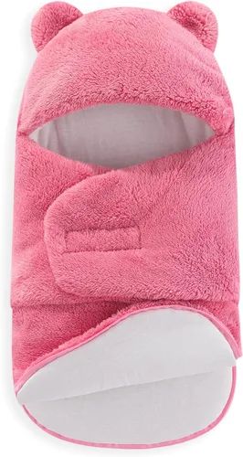 Vista 14 de AiWMGL Manta de Forro Polar para Bebé de Invierno 0-3 Meses Niños Niñas Envoltura Ajustable para Recién Nacido Suave y Cálida Saco de Dormir de Felpa