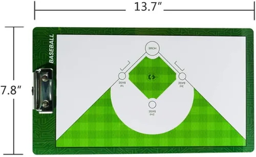 Vista 4 de Portapapeles de cuero plegable para fútbol y fútbol, marcador táctico magnético con cremallera y rotulador, kit de tablero de guía de estrategia