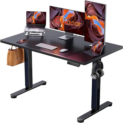 Vista 36 de ErGear - Escritorio eléctrico de pie de altura ajustable, escritorio para estar sentado o de pie de 31.5 x 18.9 pulgadas, escritorio de computadora