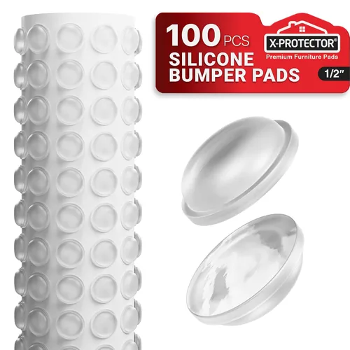 Vista 7 de X-Protector Tiras Amortiguadoras para Puertas de Gabinete - 40 PIEZAS - Silenciador de Puerta Transparente - Amortiguadores Premium para Puertas