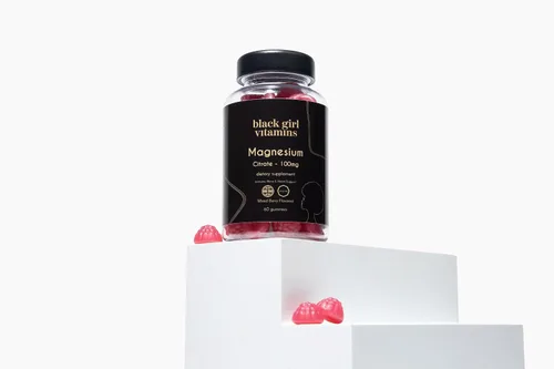 Vista 5 de Black Girl Vitamins - Gomitas de magnesio, para el sueño, la inmunidad y el apoyo óseo. Suplemento de citrato de magnesio con (100 mg) por porción