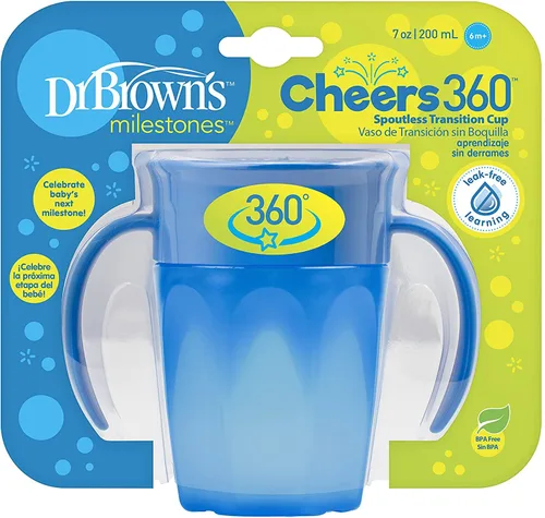 Vista 8 de Dr. Brown's Cucharas de alimentación para niños pequeños, paquete de 6, cuenco de succión antideslizante, paquete de 2 y Milestones™ Cheers360™ Taza