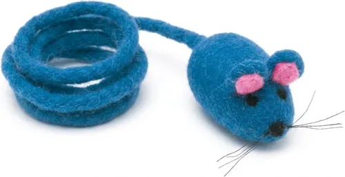 Vista 23 de Glaciart One Mini juguete de fieltro para gatos, tamaño de gatito y gato pequeño, juguete de lana natural, juguete interactivo suave y mullido