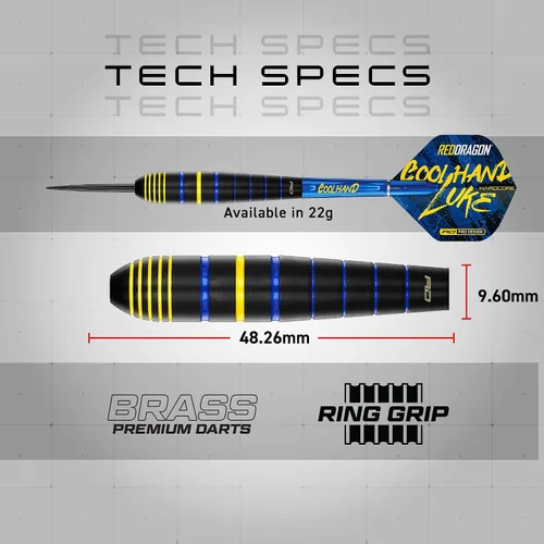 Vista 4 de RED DRAGON Darts - Professional Player - Brass Darts Set with Flights and Shafts (Stems)