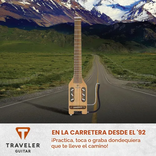 Vista 6 de Traveler Guitar Guitarra clásica ultraligera de 6 cuerdas, derecha, caoba (ULN MHSBW)
