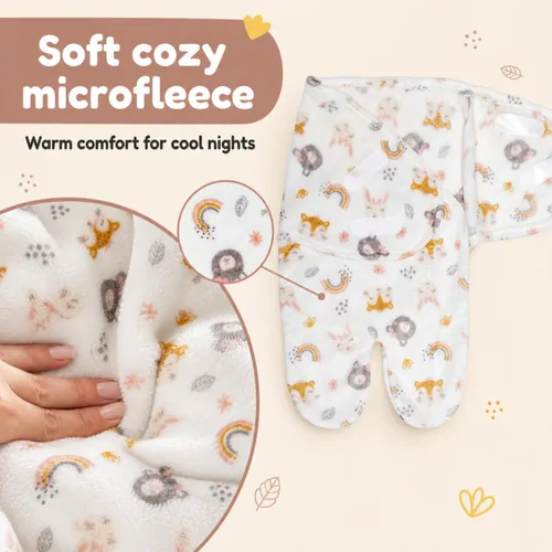 Vista 3 de EVERYDAY KIDS Manta envolvente para bebés de 0 a 3 meses para niños y niñas