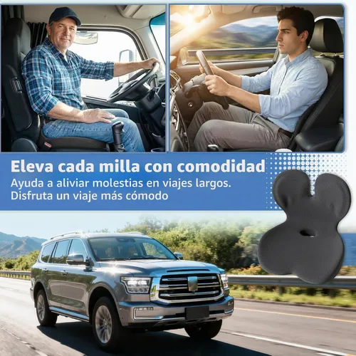 Vista 5 de Cojín de asiento de espuma viscoelástica, cojines ortopédicos ergonómicos para coxis, ciática y alivio de la presión de la espalda, diseño