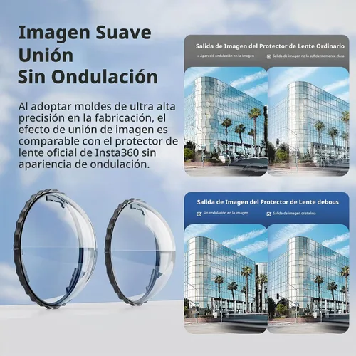 Vista 4 de Insta 360 X4 - Funda de aluminio con marco de metal, protector de lente con tapa de lente de silicona, protector de pantalla para cámara Insta360 X4