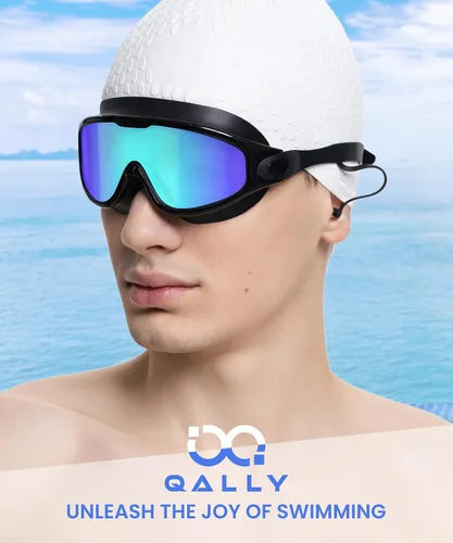 Vista 2 de Gafas de natación para adultos, para hombre y mujer, gafas para hombre: sin fugas, lentes inastillables con protección UV400 antivaho