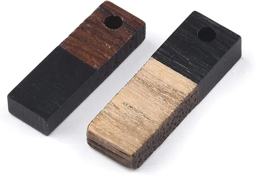 Vista 5 de Mega Pet Colgante de resina y madera de nogal para hacer joyas de bricolaje