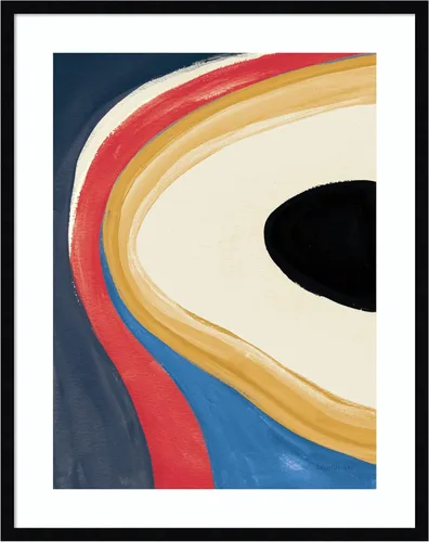 Vista 6 de Amanti Art Framed Wall Art Print 21x17 In the Groove II Retro by Danhui Nai, Abstract Wall Art, Modern Contemporary Decor, Small Poster Painting