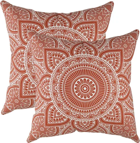 Vista 12 de TreeWool - Juego de 2 fundas para almohadas decorativas, diseño caleidoscopio, almohadas de cojín, cubierta deslizante para almohada y para el sofá