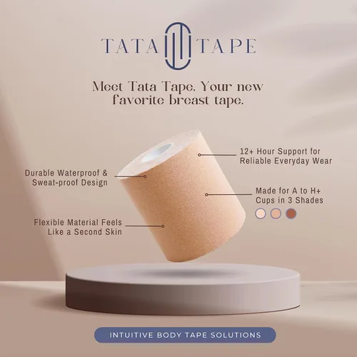 Vista 3 de Cinta de levantamiento de senos, cinta de levantamiento de senos, push up instantáneo y cinta adhesiva (para todos los tamaños de taza), contorno