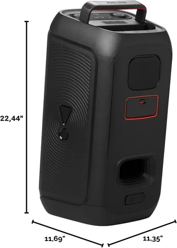 Vista 12 de JBL PartyBox Club 120 - Altavoz portátil para fiestas con mango plegable, potente sonido JBL Pro, espectáculo de luces futurista, hasta 12 horas
