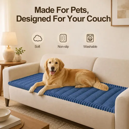 Vista 27 de decorUhome Funda de sofá para perros, funda antideslizante y mullida para sofá, para asiento, respaldo y reposabrazos, protector de sofá suave