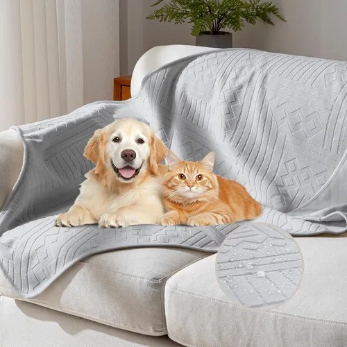 Vista 26 de Funda impermeable para silla reclinable, lavable de terciopelo de doble cara y patrón reversible, para sofá, cama, automóvil y sofá, protección