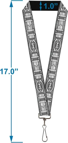 Vista 3 de Hebilla Abajo Cordón-1.0"-Batman Utility Belt Grises