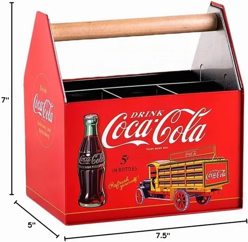 Vista 7 de Tin Box Company - Organizador grande para utensilios, Coca-Cola 2023