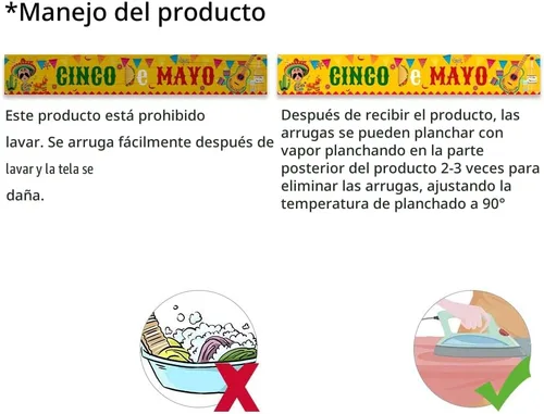 Vista 3 de Cartel grande del Cinco de Mayo, decoración de suministros de fiesta mexicana, suministros de fiesta del Cinco de Mayo, cartel de fiesta de baby