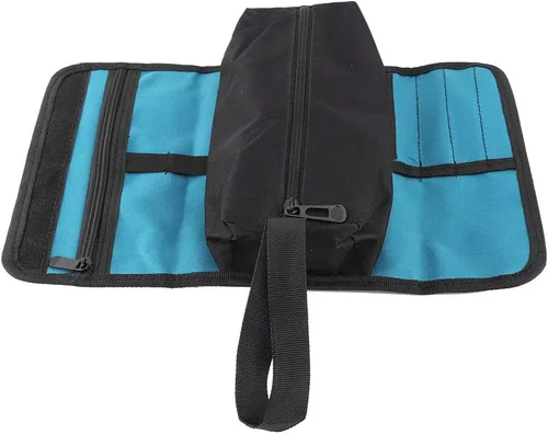 Vista 2 de Bolsa de herramientas Rollo plegable Herramientas de mantenimiento Soporte de almacenamiento Bolsa de rollo Profesional Electricista Técnico