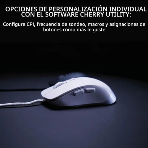 Vista 4 de M50 Mouse de Juegos con Cable (Con Cable, Blanco)