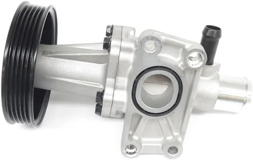 Vista 4 de RAREELECTRICAL Bomba de agua de motor con polea de 5 costillas compatible con Chevrolet Spark 2011-2015 1.2L L4 2016-2017 Spark Classic 2018-2021