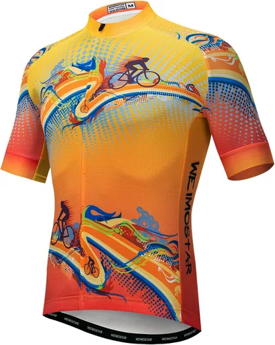 Vista 14 de Hotlion Verano Ciclismo Jersey Hombres Mountain Bike Jersey Secado rápido Bicicleta Camisa Manga Corta Ciclismo Ropa