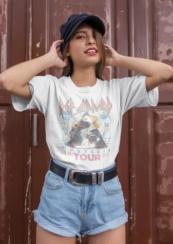 Vista 4 de Def Leppard 1980s Heavy Hair Metal Band Rock & Roll Hysteria '88 Camiseta para adultos