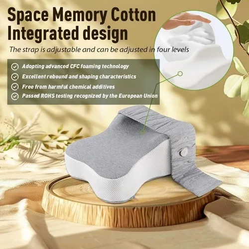 Vista 6 de Almohada de rodilla cómoda para personas que duermen de lado, almohada de espuma viscoelástica para aliviar el dolor de cadera, espalda y ciática
