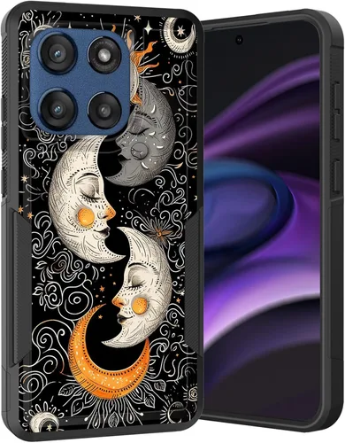 Vista 135 de para Moto G Play 4G 2024, funda de dos capas híbrida resistente y a prueba de golpes, PC duro + silicona suave protectora para Motorola Moto G Play